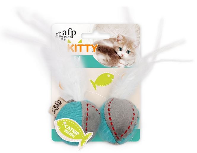 All For Paws Kitty Feather Ball - Click Image to Close